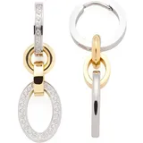 LEONARDO Damen Creolen Edelstahl, GOLD/ SILBER