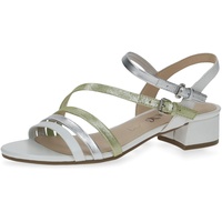 CAPRICE Damen 9-9-28200-20 Sandale Absatz, White/Lime, 38.5 EU