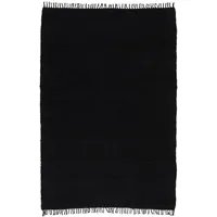 Pergamon Baumwolle Natur Teppich Flachgewebe Handgewebt Jolly Cotton Schwarz,
