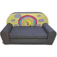 FORTISLINE – Kindersofa Mini ausklappbar 40x78x45cm - Kindersofa für Kinder 2in1 - Kindercouch ausklappbar - Schlafcouch aus Schaumstoff - Abnehmbarer Bezug - Viele Motive