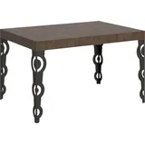 Karamay Ausziehtisch 140/224x80cm Walnuss Anthrazit Beine - Dunkelbraun