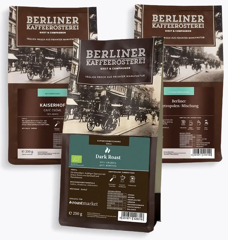 Berliner Kaffeerösterei Exklusives Probierpaket 750g