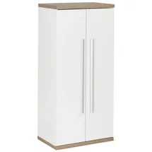 Fackelmann Stanford Doppel-Midischrank 50,5 x 106 x 32 cm Weiß/Braun