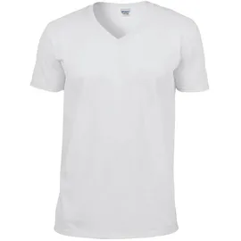 Gildan Softstyle V-Neck weiß XL