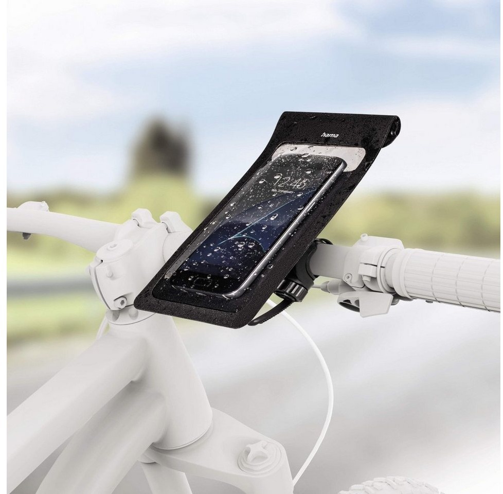 Hama Universal Fahrrad-Halterung Lenker-Halter Handy-Halterung, (360° Universell Smartphone 4