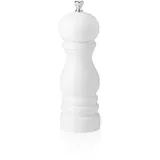 Was Pfeffermühle mit Keramikmahlwerk, 15 cm, weiß glänzend, Holz