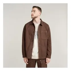 G-Star für Herren. D25215-D752-G701 Entspanntes Hemd mit einer braunen Tasche (XL), Lässig, Baumwolle, Langarm, Nachhaltig