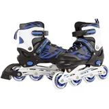 Kids Globe Street Rider Inlineskates (Inliner) blau/schwarz, verstellbar von Größe 33-36, abec7 Alurahmen