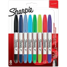 Sharpie Twin Tip Permanentmarker 8 St. Mehrfarbig