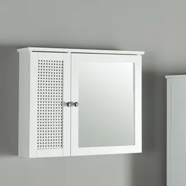 [en.casa] Karlsøy 60 cm weiß mit Beleuchtung