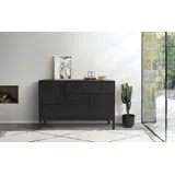 Woodman Sideboard, Kommode im skandinavischen Design, schwarz