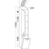 Burgbad Hochschr.Sys30 PG4 Sana 1760x450x320 Perlgrau Hochglanz, HSZN045RF6563 HSZN045RF6563