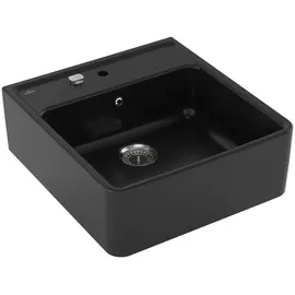 Villeroy & Boch Spülstein Einzelbecken chromite + Excenterbetätigung