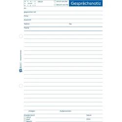 Avery Zweckform Gesprächsnotizen A5 RC VE=50 Blatt