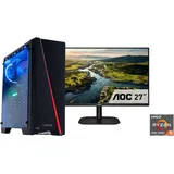 CAPTIVA Gaming PC Advanced Gaming R85-988 2023 27" TFT AMD Ryzen 5 5500 3,6 GHz 32 GB RAM 1 TB SSD GeForce RTX 4060 Ti Win 11