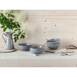 CreaTable Nature Collection Stone Buddha Bowl Schüssel, grau Steinzeug