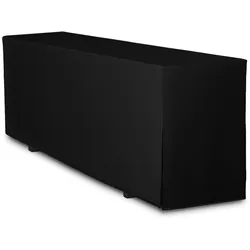 TexDeko Hussen Bierzeltgarnituren gepolstert 5TLG Set Festzeltgarnituren Bierbankhussen Premium (220x70cm, Schwarz)