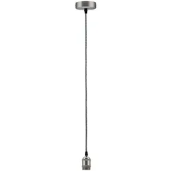 Paulmann Pendelfassung Stoffkabel E27   max. 60W Grau, Nickel gebürstet 50322