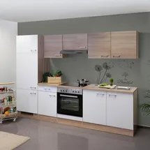 Quartier Küchenzeile Samoa 270 cm weiß sonoma eiche