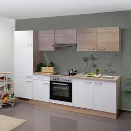 Quartier Küchenzeile Samoa 270 cm weiß sonoma eiche