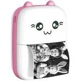 Avizar, Bluetooth Thermodrucker Cat Portable, 200 dpi, handlich / Rosa