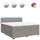 vidaXL Boxspringbett mit Matratze Taupe 180x200 cm Stoff