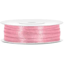 Partydeco Satinband hellrosa 3 mm 50 m