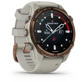 Garmin Descent MK3i - Gray/Gold - 43mm - Silikonarmband