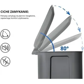 Practic Mülltrennsystem 40 l Grau/Schwarz