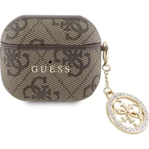GUESS Guess, Hülle für Airpods 3 4G Script mit glitzerndem Charm mit Strassverzierung, Braun - Braun