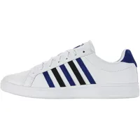 K-Swiss Court Sneaker, White/Sodalite Blue/Black, 44 EU