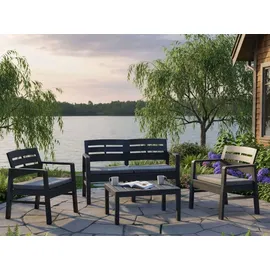 Dmora Outdoor-Lounge-Set 7-tlg. Anthrazit