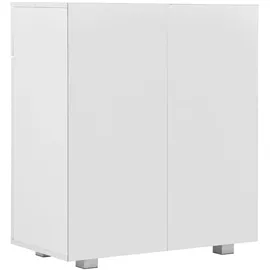 vidaXL Sideboard Hochglanz-Weiß 71x35x80 cm Holzwerkstoff