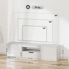 Homcom TV Schrank Spanplatte, MDF