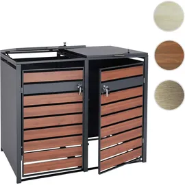 MCW Mülltonnenverkleidung J81 142 x 117 x 98 cm braun