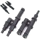 Apex 1 Paar Y-Solarstecker Y-Stecker 2er Pack Solar-Stecker f. Solarmodul Solarkabel