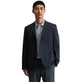 Marc O'Polo Sakko "aus elastischem Popeline", Herren, Gr. 50, blau (schwarz navy), Obermaterial: 73% Baumwolle, 24% Polyamid, 3% Elasthan, unifarben, Sakkos Sakko