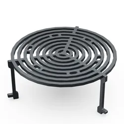 PACK DÉCOUVERTE - Braséro Plancha BBQ Classique 100x90 SIMPLE CUVE Corten mit Holzablage + Rost + Stop-food - Grill'Chic