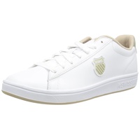 K-Swiss Court Shield Sneaker, White/Champagne, 38 EU