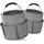 Wenko Universal Reinigungs Caddy 16 l, Anthrazit, 2er Set, mit 6 Außentaschen für Schwämme und Tücher