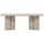 venture home Venture Home, Couchtisch Beige, Holz, Pappel, rechteckig, zylindrisch, 60x45x120 cm, Wohnzimmer, Wohnzimmertische, Couchtische