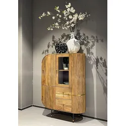 Highboard GUTMANN FACTORY, beige (natur), T:44cm, Holz teilmassiv, Sideboards