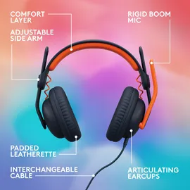 Logitech Zone Learn Over-Ear Wired Headset for Learners, 3.5mm AUX