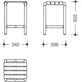 Hewi Duschhocker 801 senfgelb