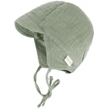 Maximo GOTS Baby-Schildmütze Musselinstoff, Bindeband, Futter, UV 50 37 frostgrün - 37