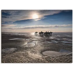 Artland Leinwandbild »Freiheit am Meer«, Strand, (1 St.), auf Keilrahmen gespannt Artland Farbe Bild(er): blau