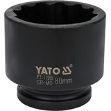 Yato Druckluft Schlagschrauber-Nüsse Stecknuss Steckschlüssel-Einsatz 1' 12kant SW: 65mm, 80mm, 85mm, Schlüsselweite:80mm