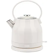 LIVOO Retro Wasserkocher 1,5 l Creme