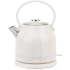 LIVOO Retro Wasserkocher 1,5 l Creme
