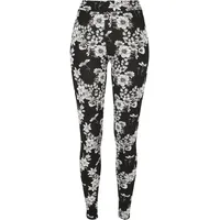 URBAN CLASSICS Ladies Soft Aop Leggings in Schwarz, Größe S